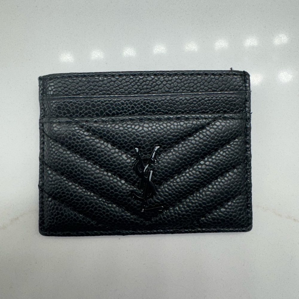 Saint Laurent Quilted Black Card Case